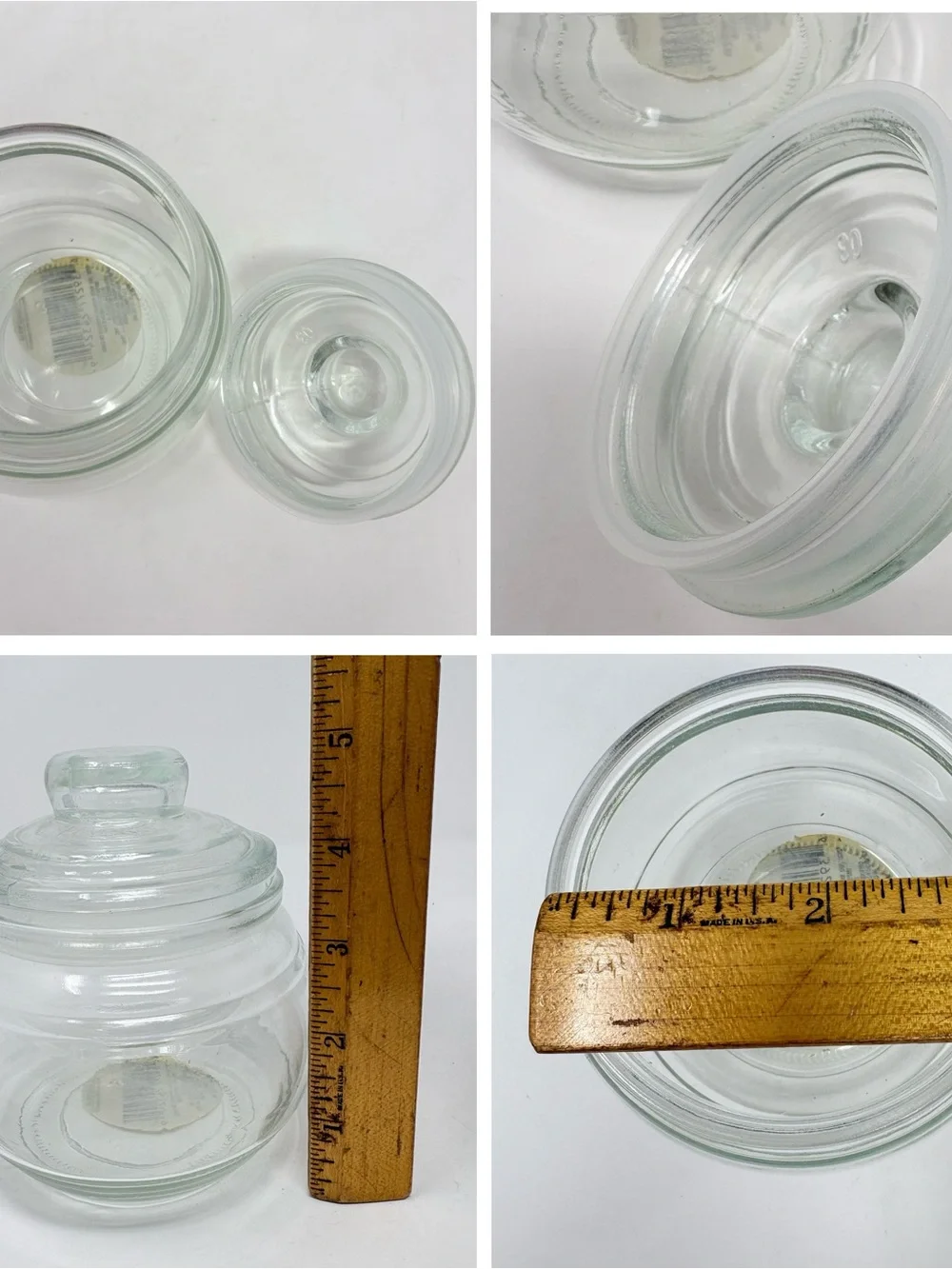 Lot of 3 Glass Container Jar With Lid Fido Bormioli Rocco 3/4 L Italy etc.